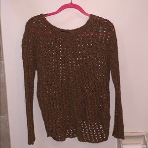 American Eagle knit brown sweater